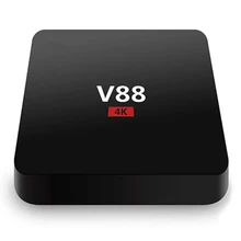 ТВ-приставка Android 4K ТВ-приставка V88 1 ГБ ОЗУ 8 Гб ПЗУ RK3229 Смарт Android WiFi 2,4G Топ-приставка четырехъядерный медиаплеер