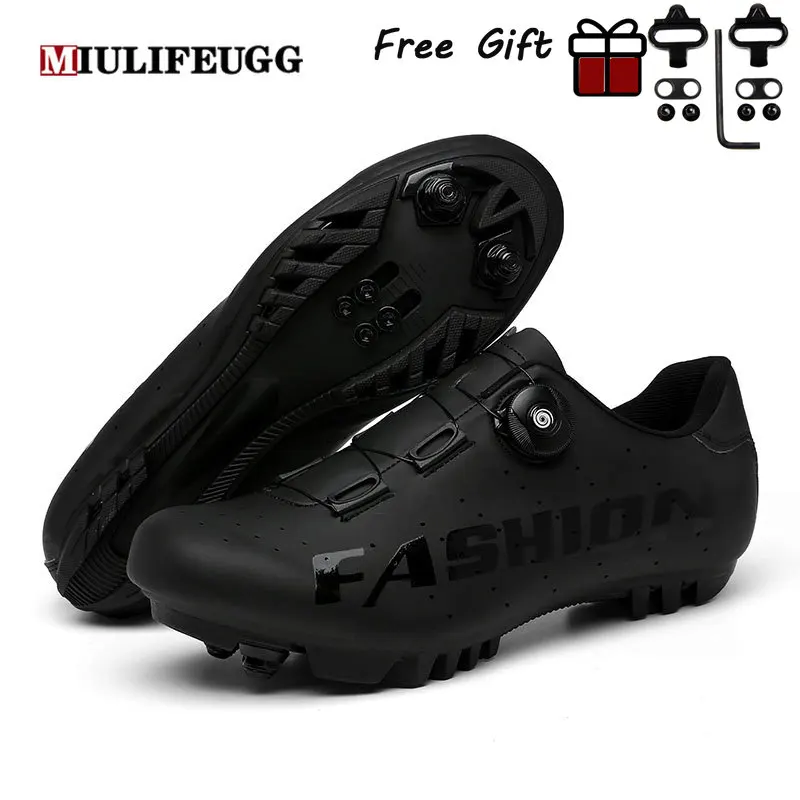 Mtb-Sneakers Mountain-Bike-Shoes Bicycle Speed-Cleat Black Road-Spd Dirt-Racing Flat