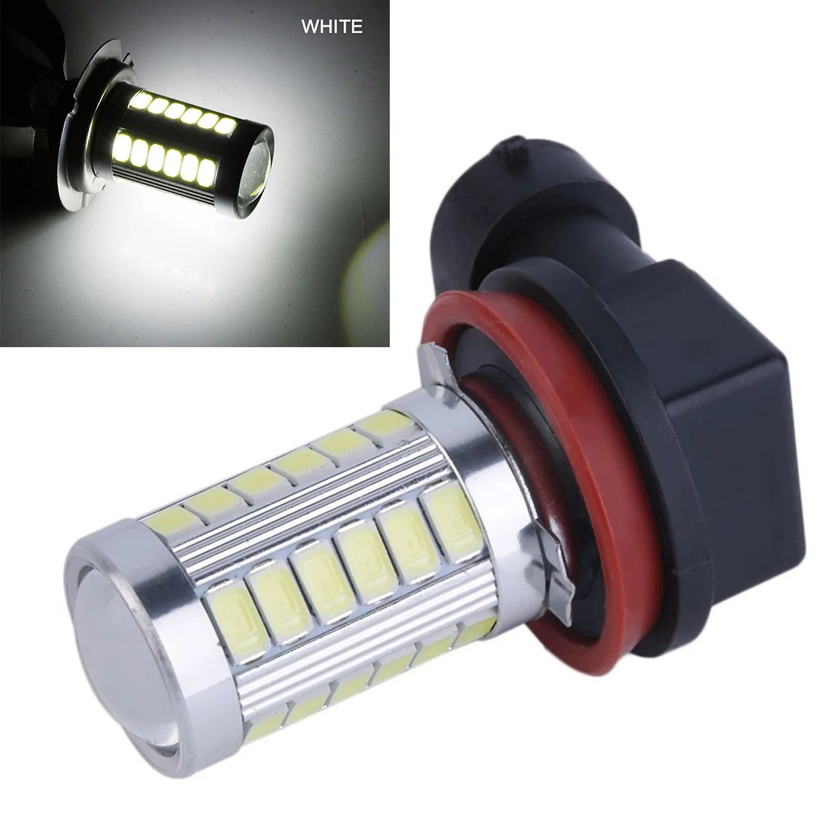 1pcs H11 5630 33LED 33 SMD 12V 30W 800LM 6500K High Brightness Car Fog Light Headlight Bulb White Automobile Bulb