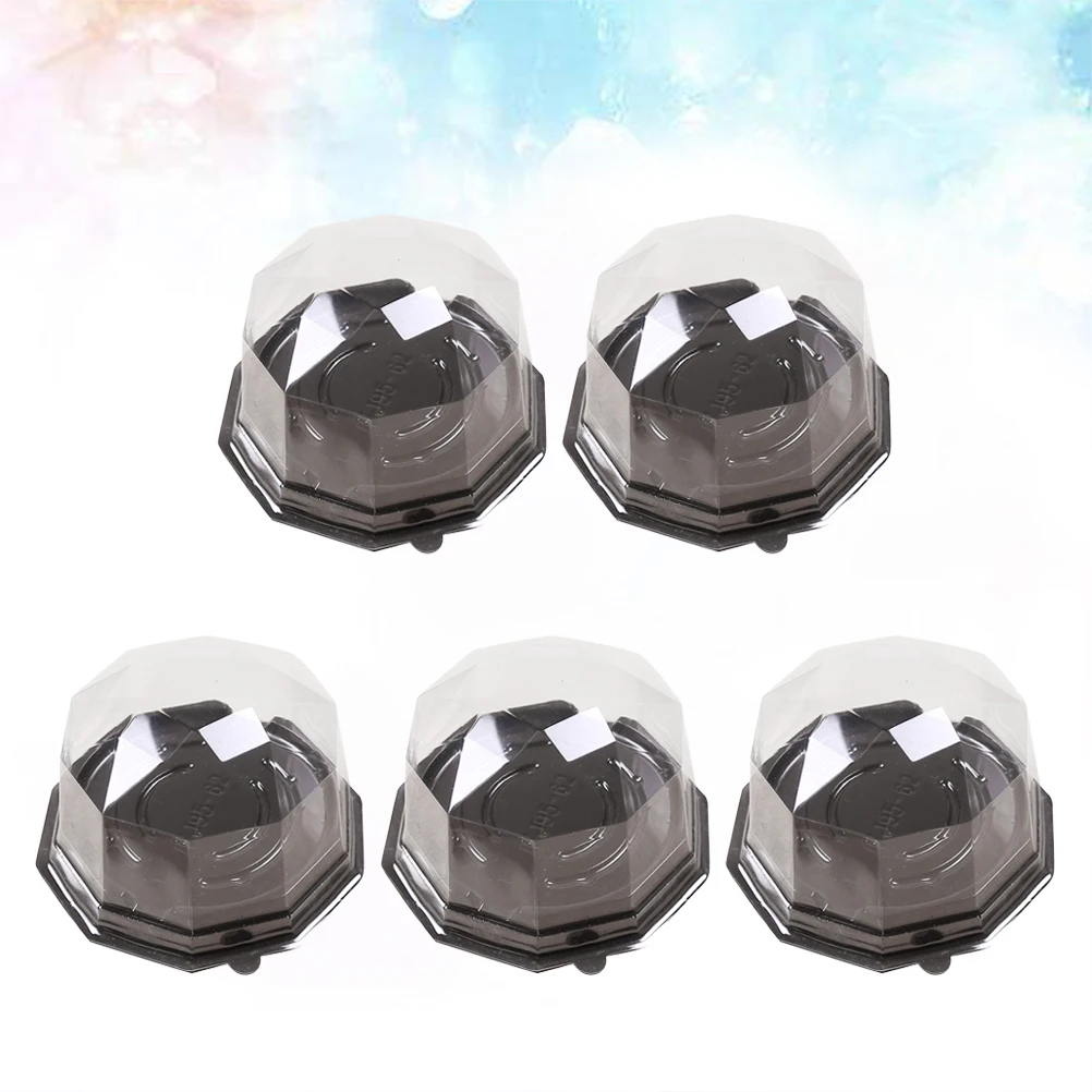 100/50PCS Clear Plastic Small Cake Pastries Boxes Cases Disposable Transparent Cupcake Muffin Holders Cups for Puff Moon Cake