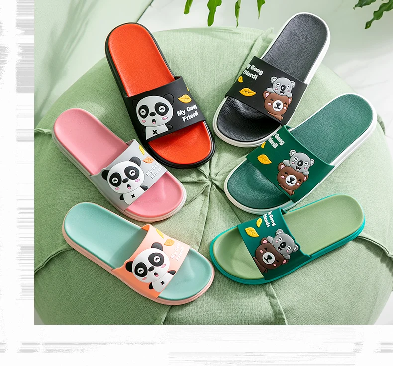 Cool Slippers Couple Male Outside Wear a Pair of Thick Soles Slippers Ins Antiskid Household Household Cute Summer Indoor Female