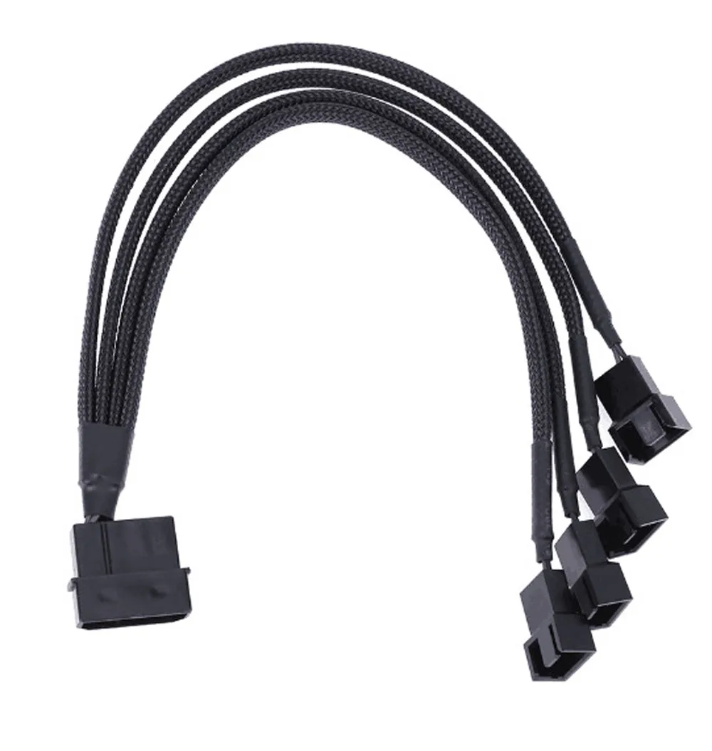 Molex 4 Pin на 4x3/4-pin 5v12v Usb рукав двойной вентилятор адаптер питания кабель 30 см PIN