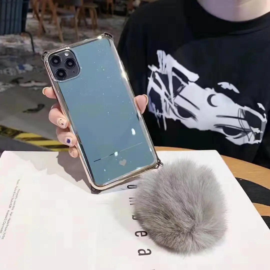 Ourpho чехол для телефона для Iphone 11 11Pro Max Puffer Ball анти-осенний чехол для Iphone XS Max XR Fundas для Iphone 6 7 8 Plus чехол - Цвет: Бежевый