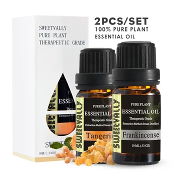 

2Pcs/Set Frankincense & Tangerine Essential Oil Body Relax Essential Oil Plant Aromatherapy Essential Oil For Aromatherapy Lamp