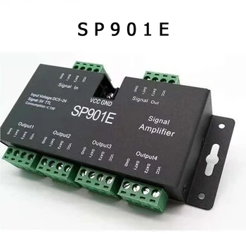

DC5-24V SP901E SPI output 4 control group LED Signal Amplifier for WS2812B WS2811 WS2813 Pixel RGB Strip Repeater Addressable