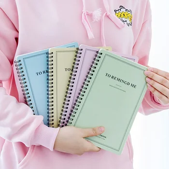 

Small Fresh A5 Size Spiral Coil Notebook Diary Vintage Student Note Book School Learning Supplies Stationery Gift