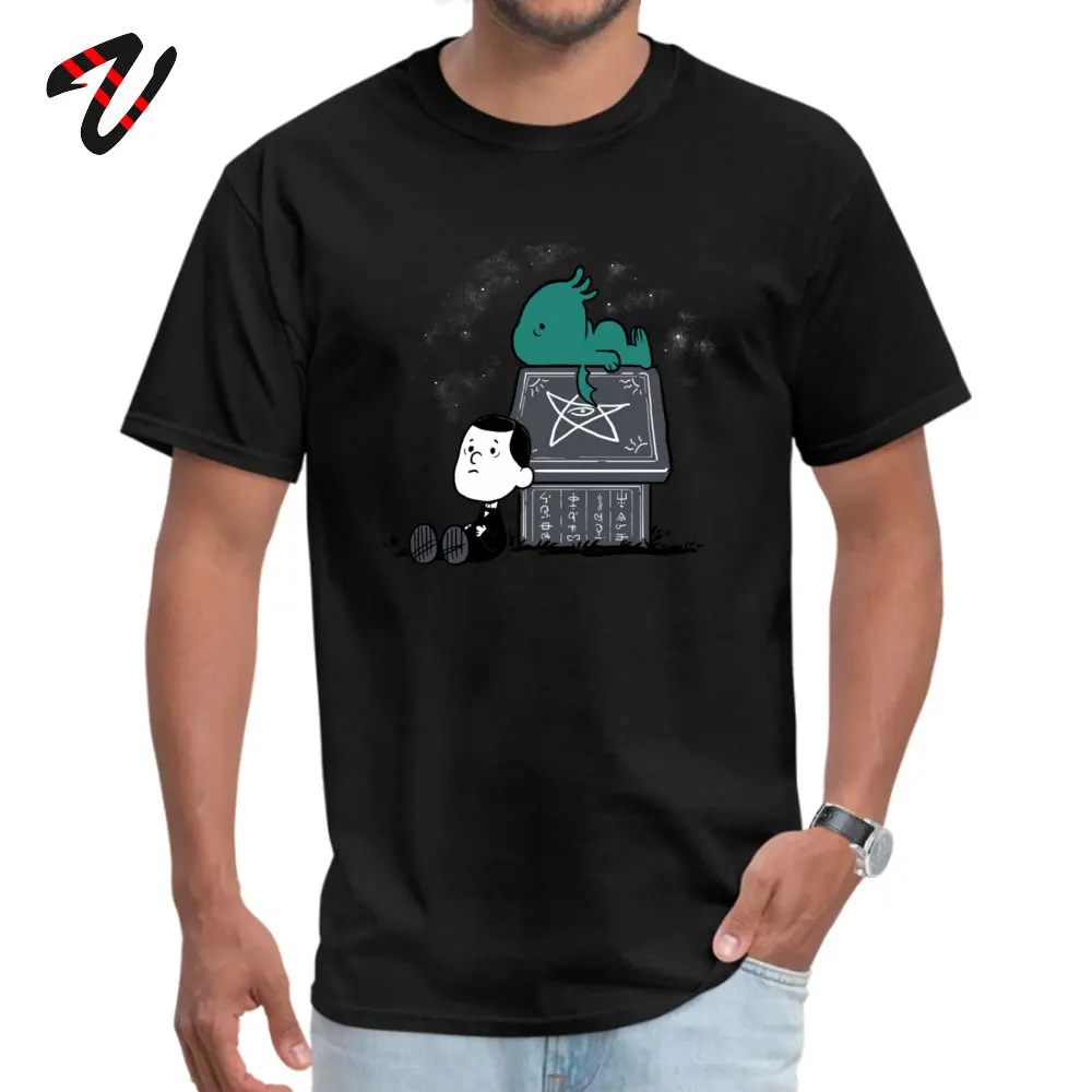 

Popular Classic Casual T Shirts Call of Cthulhu Peanut Dog Mens Print New Design Faddish Tops Tees Oversized Camisetas Clothes