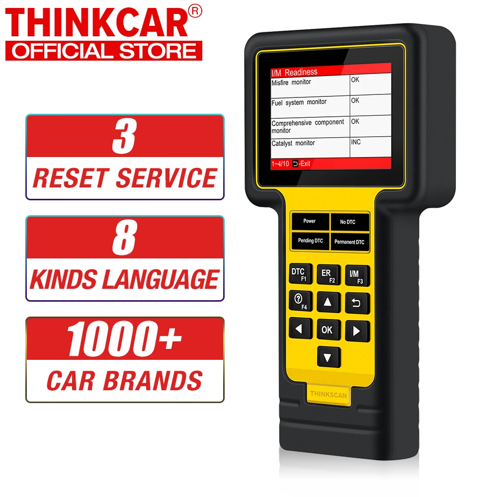 Сканер Thinkcar Thinkscan 600 ABS/SRS OBD2 сканер TS600 oil/TPMS/EPB reset считыватель кодов PK CR619 AL619 |