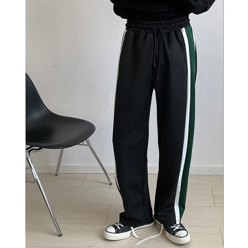 sports track pants 2021 Korean Style Men's Loose Straight Casual Pants Hip Hop Style Joggers Sweatpants Streetwear Pantalon Homme Trousers M-2XL red sweatpants Sweatpants