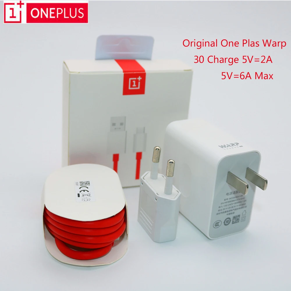 Оригинальное зарядное устройство OnePlus 7T Pro 30 Вт кабель 6A Type C адаптер для быстрой