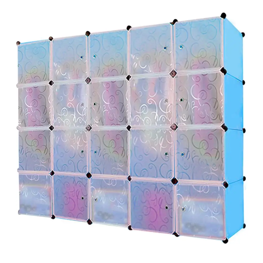 

12 Grids+2 rows wardrobes Simple Resin Storage Box Cabinet DIY Assembled Extra Large Magic Child Wardrobe Closet Organizer