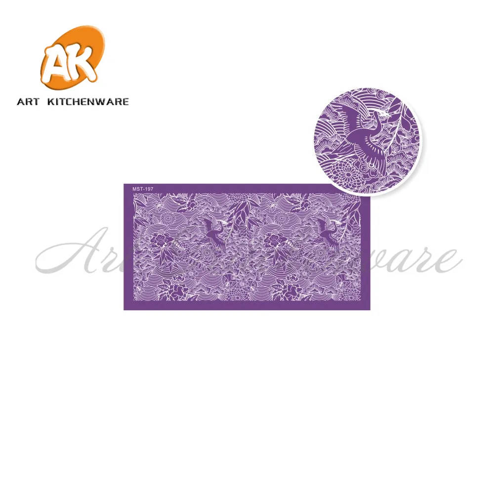 

Classic Hok Mesh Stencil Lace Cake Stencil Wedding Cake Decorating Tools Soft Fabric Stencils for Fondant Cake Mold Bakery