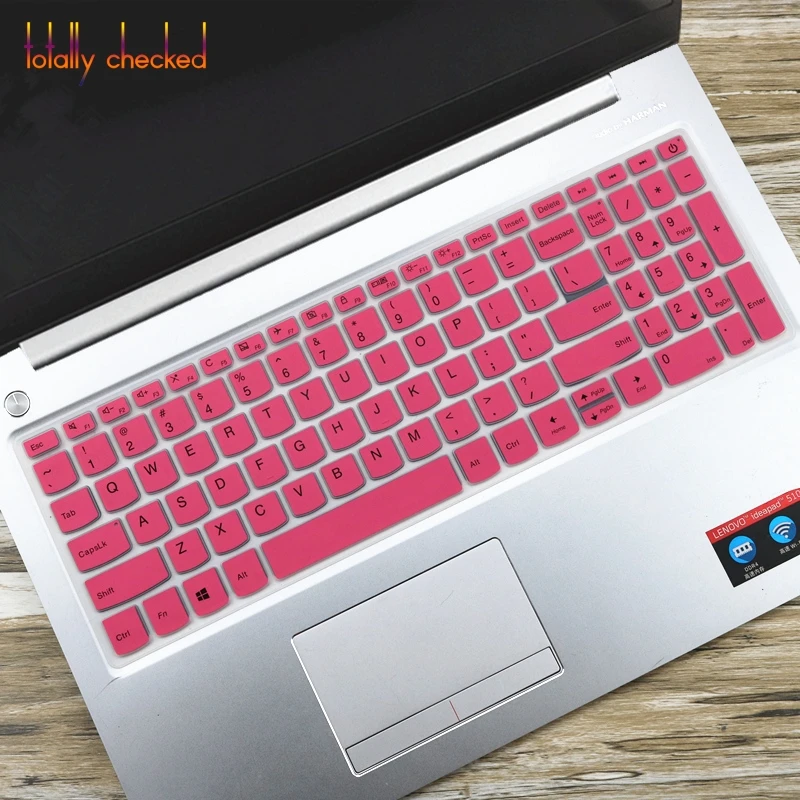 pink 15 15,6 дюйма силиконовая ноутбук Тетрадь клавиатура кожного покрова протектор для lenovo IdeaPad 340C S540 15IWL S540-15IWL S 540 15 сут - Цвет: pink