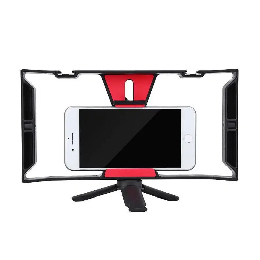 Adjustable Handheld Phone Stabilizer Smartphone Video Rig Hand Grip Filmmaking Case 1/4in Screw Cold Shoe Mount phone cage phone shooting rig