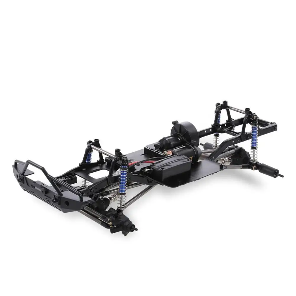 HobbyLane 313mm 12.3-inch wheelbase assembled frame chassis for 1/10 RC tracked vehicles SCX10 SCX10 II 90046 90047 - Цвет: without tires