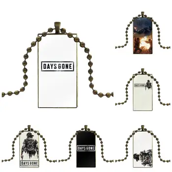 

Cool Game Days Gone Logo Poster Necklace Fashion Long Chain With Rectangle Necklace Jewelry For Girls Wholesale