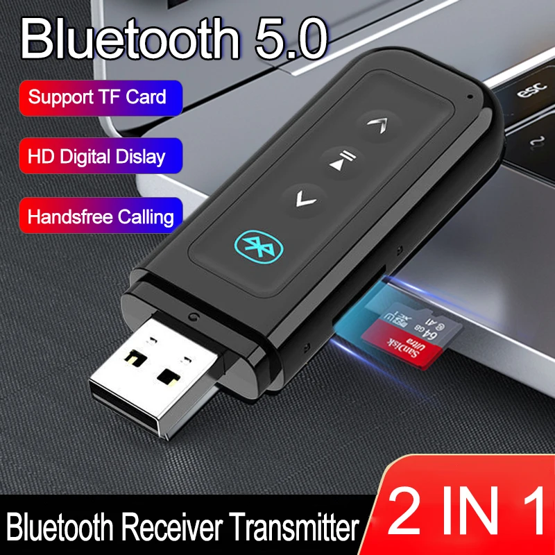 Bluetooth 5 0 Receiver Transmitter 3 5mm Aux USB Receptor for Headphones Speaker Wireless Handsfree Audio Adapter