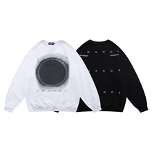 

Dark tide brand high street alphabet print hip hop men's and women's round neck hoodies trend loose BF casual versatile top