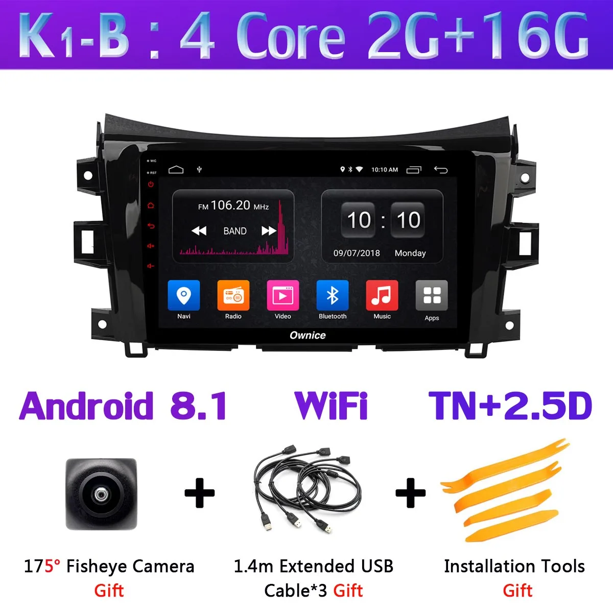 360 ° камера Android 9 4G+ 64G SPDIF DSP Авто CarPlay Автомобильный мультимедийный плеер gps Радио для Nissan Navara NP300 terra Renault Alaskan - Цвет: K1-B
