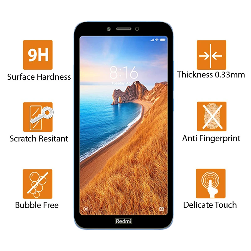 2 шт. Защитная пленка для экрана для xiaomi redmi 7a из закаленного стекла красная mi 7 a Бронированная пленка xiomi redmi 7a mi 7a mi на защитном стекле tremp