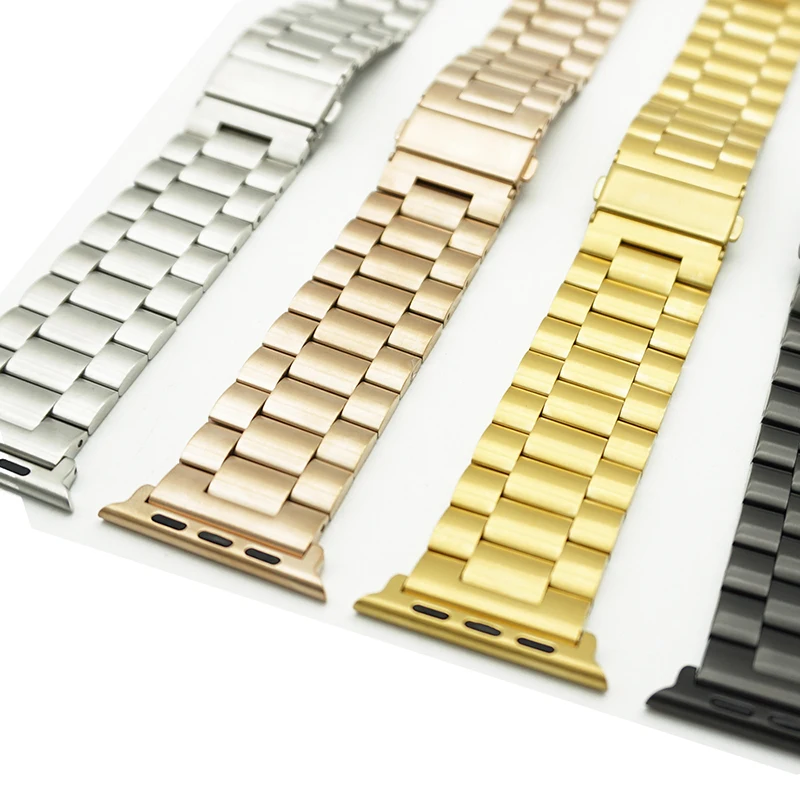 Rose Gold Stainless Steel Strap For Apple Watchband 44mm 40mm 42mm 38mm For iWatch Band 5 2