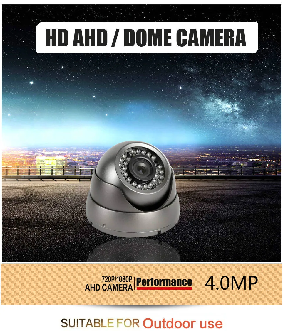AHD аналоговая камера наблюдения высокой четкости ''CMOS 2000TVL 2.0MP/4.0MP AHD CCTV камера безопасности Открытый ИК фильтр
