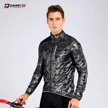 

Darevie Cycling Jacket Waterproof Pro Cycling Raincoat Camouflage Style Cycling Raincoat Windproof Racing Bicycle Jacket Men