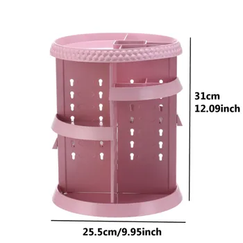

New 360 Degree Rotating Makeup Storage Rack Spinning Rack Case Wheat straw Multifunction Detachable Fashion Makeup Beauty Organi