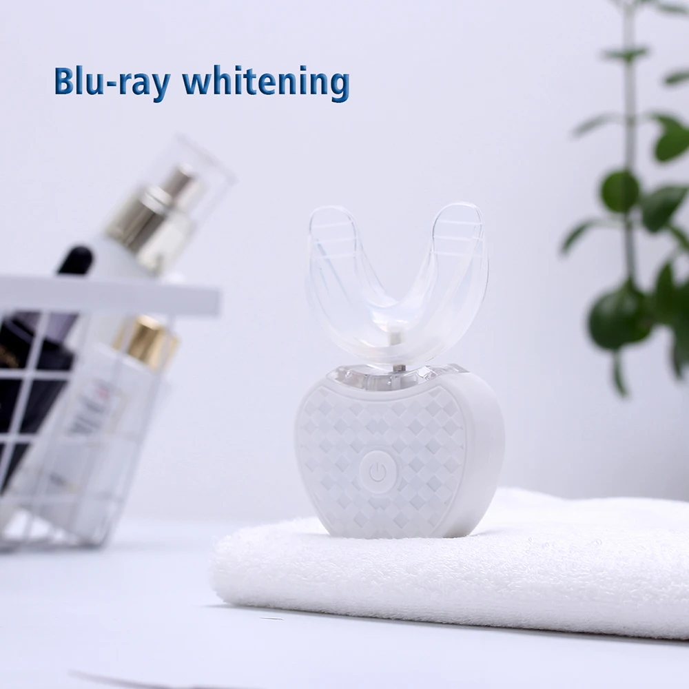 

Replacement Brush Heads For 360 Degree Automatic Electric Toothbrush Toothpaste Tooth Whitening Blue-ray U Type Cleaning Brush