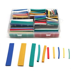 385 pçs kit de tubo de psiquiatra de calor encolhendo sortido conexão elétrica fio cabo envoltório à prova dwaterproof água encolhimento 2:1