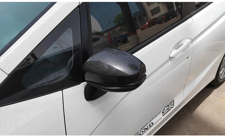 Для Honda Fit GK5 Jazz- ABS углеродное волокно печать заднего вида крыло зеркало заднего вида наклейка отделка автомобиля-Стайлинг
