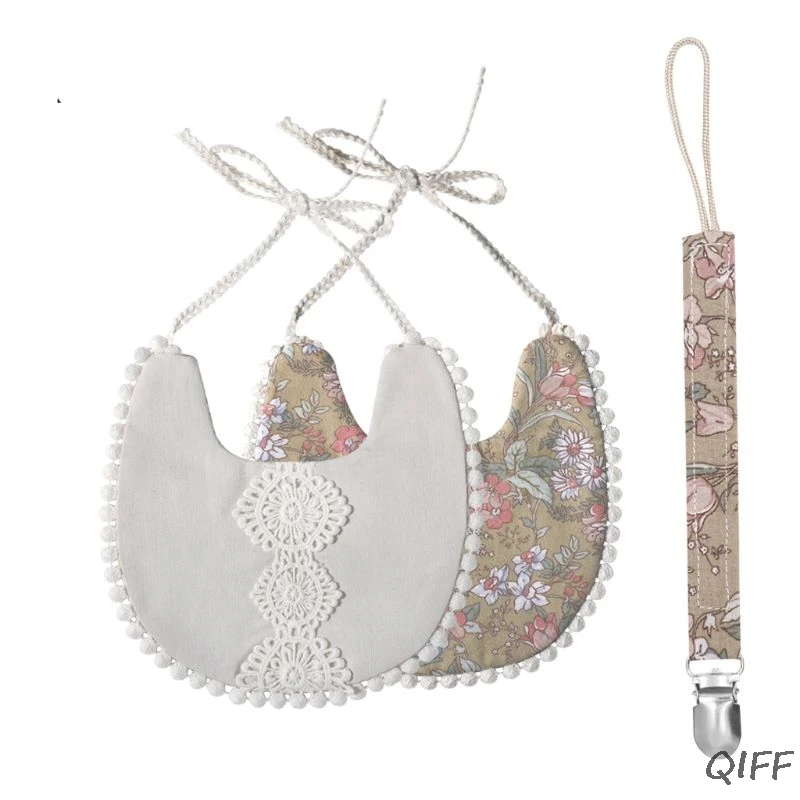 H325 Детская Соска с зажимом и цепочкой; детский хлопковый льняной нагрудник; идеальный подарок для новорожденных; D08C - Цвет: H325