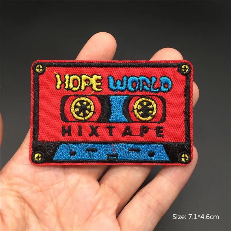 Rock Music Disco DJ Embroidered Punk Iron-On Clothing Patches - Headset & Guitar Design Appliques