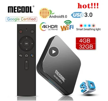 

MECOOL KM9 PRO Android 9.0 TV Box Amlogic S905X2 4G DDR4 32G ROM 4K Google Certified Android 9 ATV Smart TV Box Voice Control