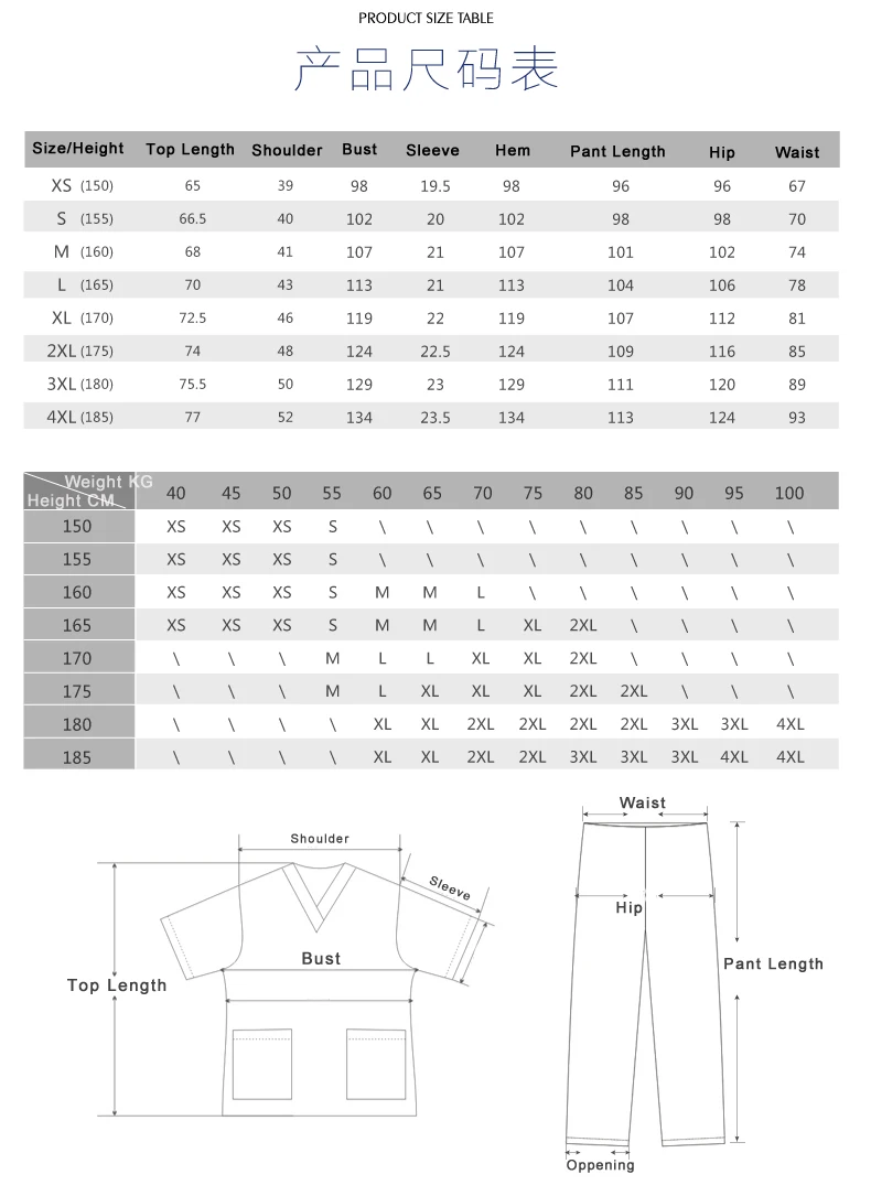 ANNO Nurse Uniform Non Stick Hair fabric Pet Hospital Clothes Medical Scrubs Set Doctor Suit Surgical Gown New Cloth