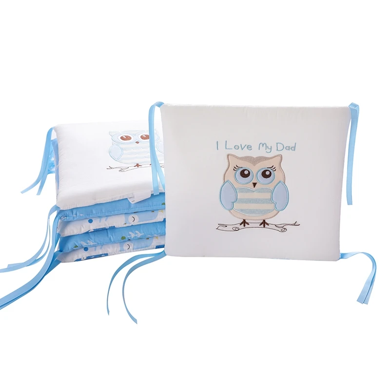 as the picture 6pcs/set Cotton Baby Bed Cushions Cartoon Crib Bumpers Collision Baby Crib Protector Breathable Newborn Bumper Baby Bedding Set - Цвет: as the picture