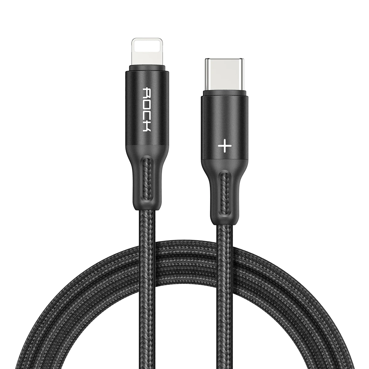 ROCK USB PD type C кабель для освещения для iPhone 11 XS Max XR X 8 7 Plus Macbook USB C кабель для быстрой зарядки и синхронизации данных кабель для зарядного устройства - Цвет: Черный