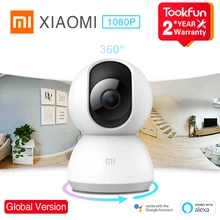 Versión Global Xiaomi Mi casa cámara IP de seguridad 360 ° 1080P FHD noche detección de movimiento visión voz por WiFi Talkback anormal alerta