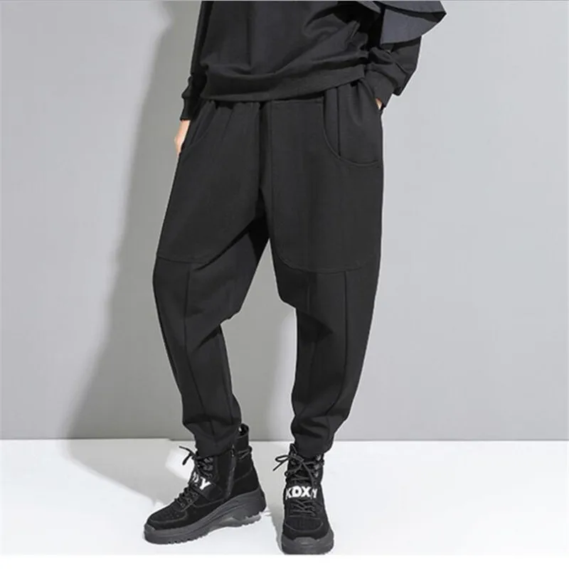Сохраняющие тепло зимние шаровары Pantalon es свободные хлопковые панковские Женские Мешковатые штаны Дамские Pantalon брюки карго