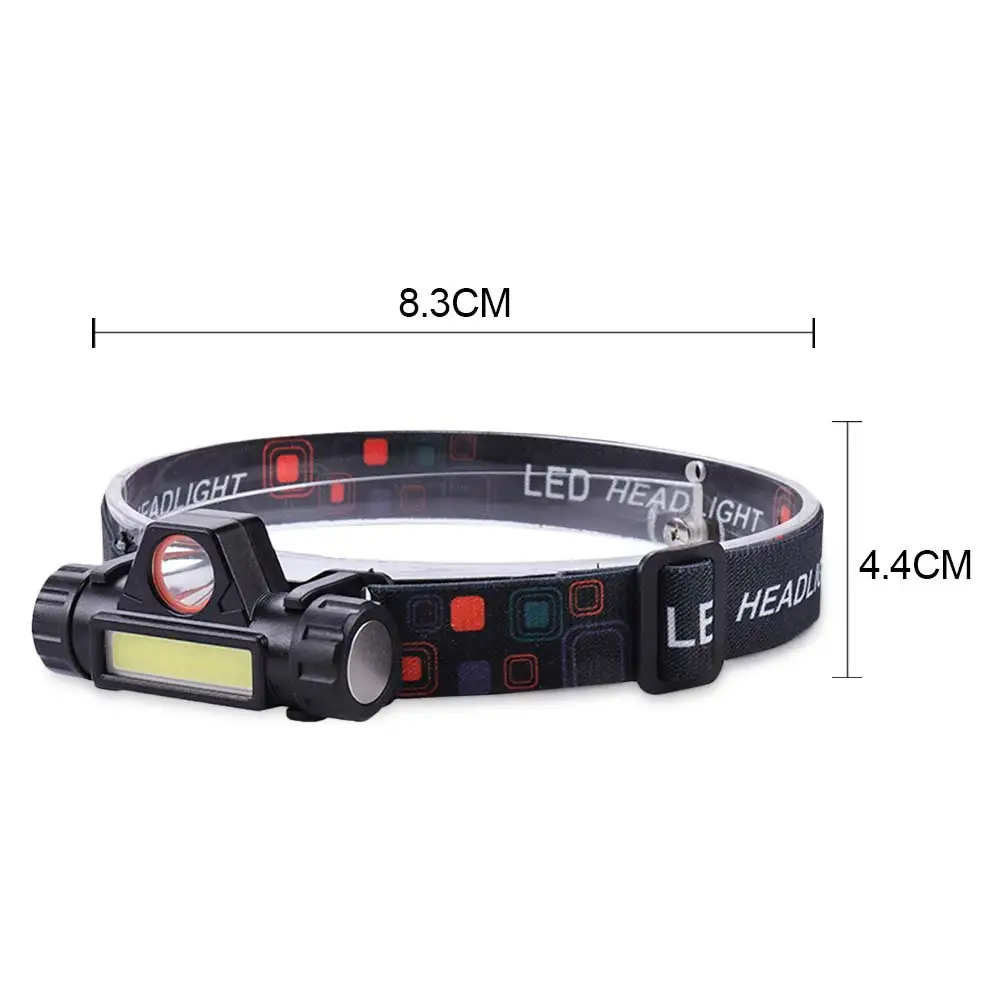 Miner'S Lamp Black Outdoors ABS Night Fishing Fishing Lights Headlamp Lighting LED Motion 200m Riding Flashlight Light Head Lamp