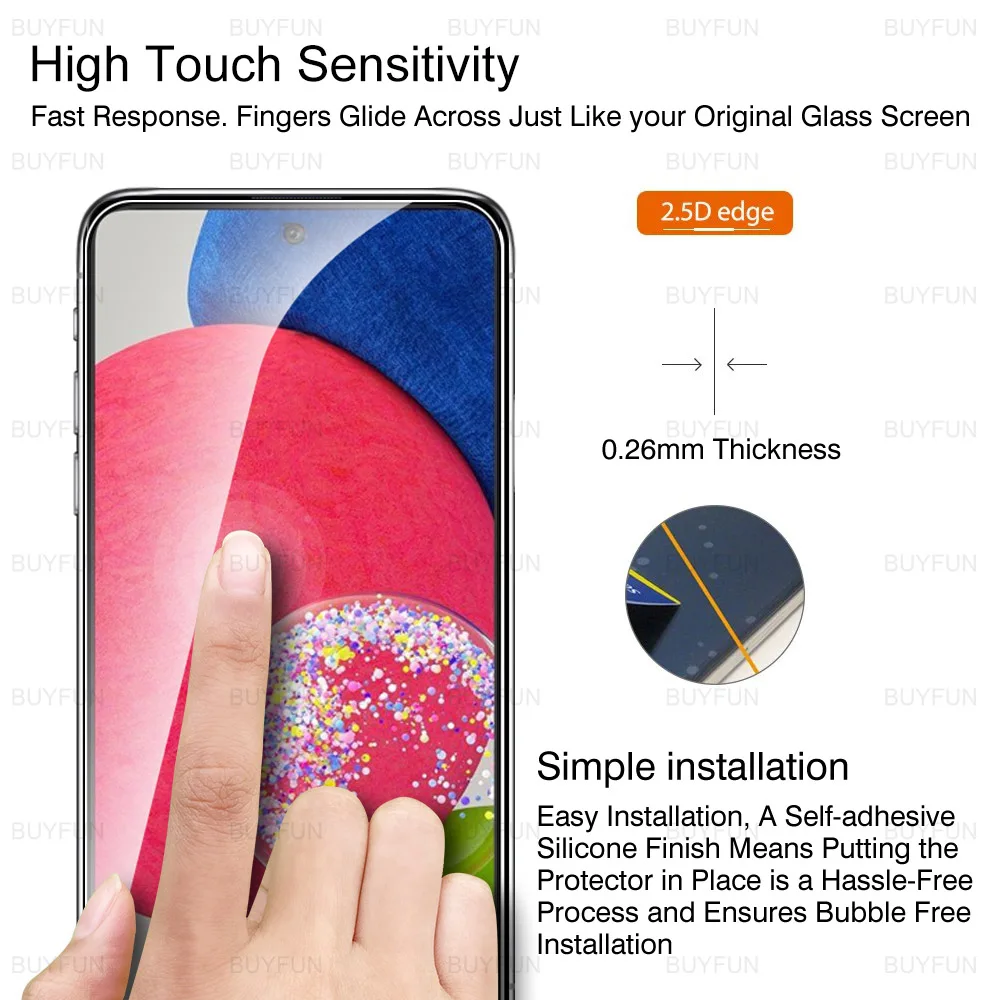 phone screen cover Camera Lens Screen Protector For Samsung A52s 6.5inch Full Cover HD Safety Tempered Glas for samsung galaxy a53 a33 a73 a23 5g best phone screen protector