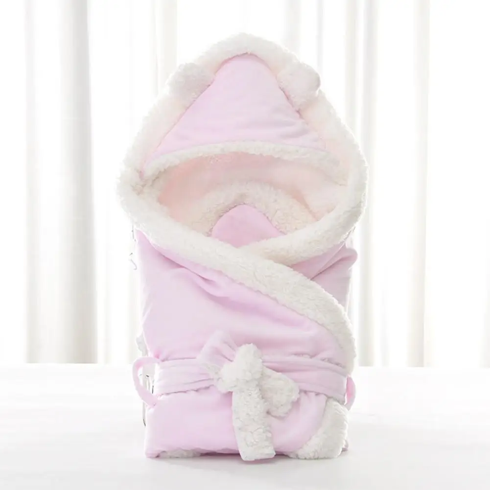 Pink Kuulee Пеленальное Одеяло, мягкое теплое зимнее одеяло, Пеленальное Одеяло, спальный мешок для младенцев, для маленьких мальчиков и девочек, постельные принадлежности, дышащие - Цвет: Pink