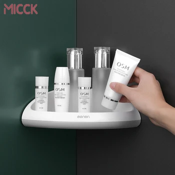 

MICCK Wall Mounted Bathroom Shelf Triangular Shelf Shampoo Cosmetic Storage Rack Kitchen Shelf Organizer Bathroom Accessories
