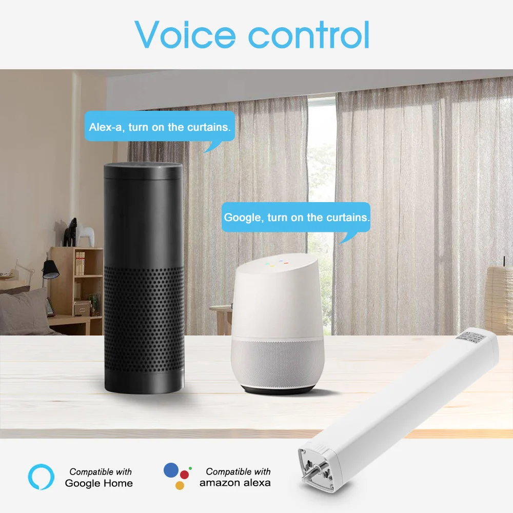 Wifi занавеска С Электроприводом автоматический занавес Tuya Smart APP дистанционное управление Vioce управление для Alexa Google Home