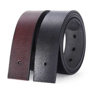 

3.8cm WidePin Buckle Belt No Buckle Men's Genuine Leather Belt Without Buckle for Men Brown Black Belt Body 105 110 115 125cm