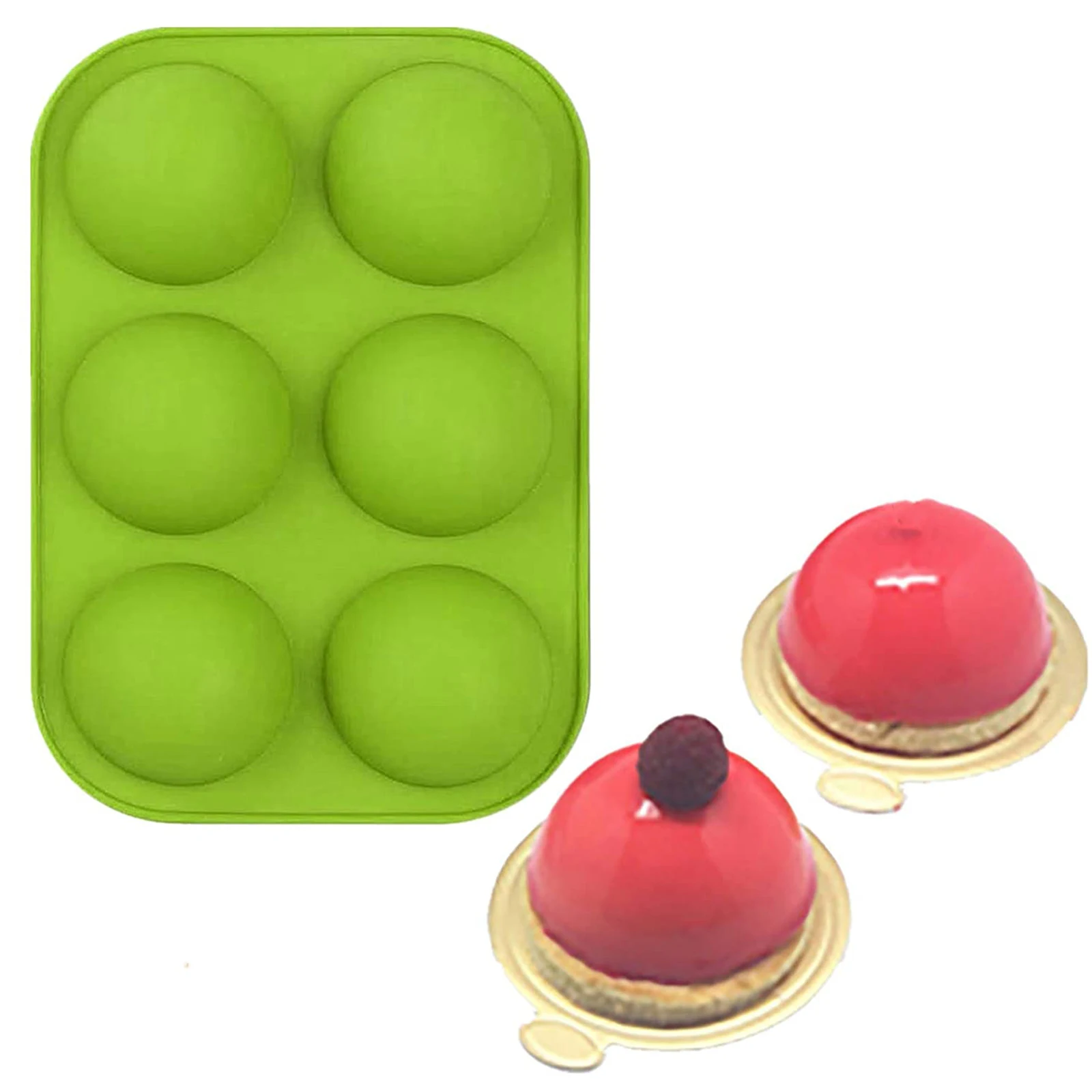 

Chocolate Mould Half Ball Silicone 6 Hole Mold DIY Decorating Cake Colorful Handmade Half Ball Round Silicon Chocolate Mold