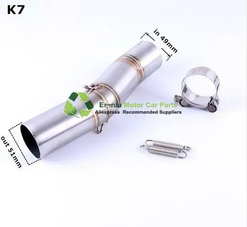 K7 GSXR 600 750 GSXR700 GSXR750 глушитель для мотоцикла среднего звенья трубы полная система слипоны для Suzuki GSX R600 R700 R750 K7
