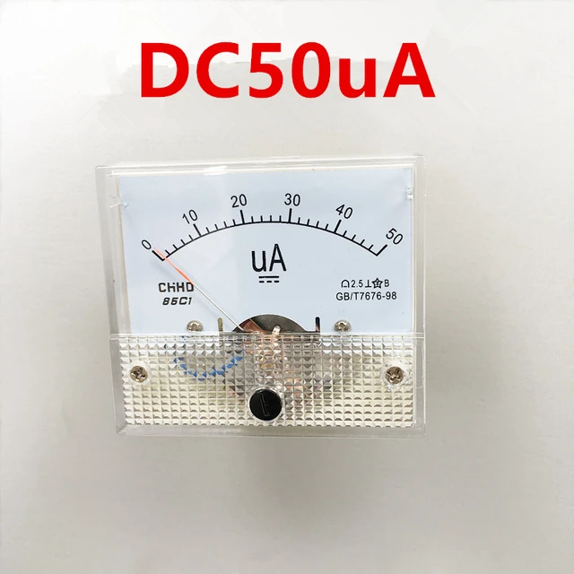 85c1 Dc Analog Panel Voltmeter Ammeter Amp Volt Meter Gauge 500ua 50ma 1a  5a 10a 20a 30a 50a - Current Meters - AliExpress