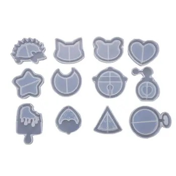 

12 style Transparent Silicone Mold for jewelry frame animals pendant Resin