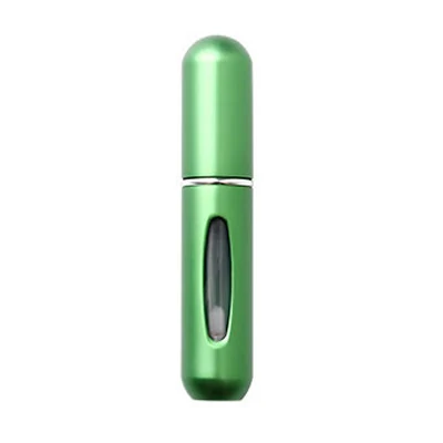 Зеленый 5ml Refillable Mini Perfume Bottle Atomizer Aluminum Atomizer Portable Travel Cosmetic Container Perfume Bottle Spray Container - Цвет: Зеленый